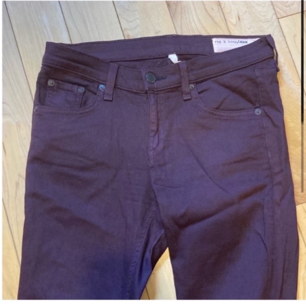 Rag & Bone Skinny Jeans Wine color size 26 - Picture 2 of 7